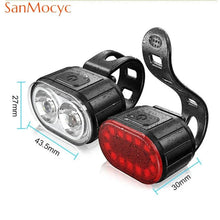 Load image into Gallery viewer, Cycling Bicycle Front Rear Light Set Bike USB Charge Headlight Light MTB Waterproof Taillight LED Lantern Bicycle Accessories