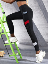 Load image into Gallery viewer, 🖤 Colorblocked Mesh High-Waist Yoga Leggings with Side Pockets