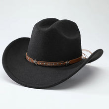 Load image into Gallery viewer, New denim hats for men and women, Western cowboy hats, five pointed star belt hats, soft woolen hats
