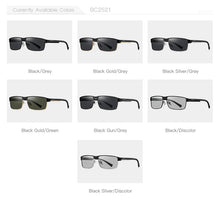 Load image into Gallery viewer, BARCUR Sunglasses Men’s Original Rectangle Fashionable Business Sunglasses – Polarized UV400 Protection for Driving Hiking Sports and Casual Wear – Trendy Fashion Shades Oculos De Sol with Anti-Reflective TAC Lenses