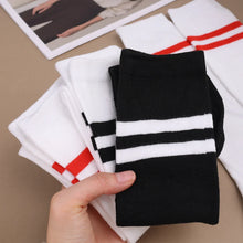 Load image into Gallery viewer, Striped Cotton Knee High Socks