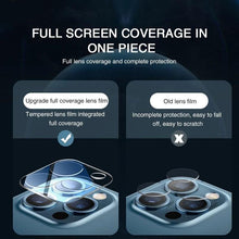 Load image into Gallery viewer, 3D Camera Glass Protectors for iPhone 13 14 Pro Max 12 Mini XR HD Back Lens Protective Glass Film on iPhone 11 12 PRO MAX X XS