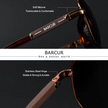 Load image into Gallery viewer, BARCUR Oversize Polarized Sunglasses for Women Trendy Double Beam Design Metal Elliptical Frame with UV400 Protection Fashionable Sun Glasses for Summer Outdoor & Daily Wear