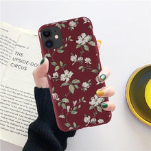 Load image into Gallery viewer, Fashion Flower Phone Case For Iphone 7 8 Plus Iphone Xr X Xs Silicone Ultra Thin Shockproof Mobile Phone Case With Fashion Pattern Cover Stylish Beautiful Flower Pattern Colored iphone Case