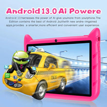 Load image into Gallery viewer, BDF 7 Inch Kid Tablet Android 13, 4GB RAM 64GB ROM,1TB Expand,5G WiFi,4000MAH Battery,Dual Camera, Children's Gift Kids Software
