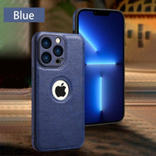 Load image into Gallery viewer, Luxury Leather Case for iPhone 14 13 12 11 Pro MAX XS XR 7 8 Plus Classic Silicone Phone Cover Leather Case Thin Flexible Soft Grip Luxury PU Leather Cover for Men Durable Anti-Scratch Full Phone Cases