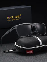 Load image into Gallery viewer, BARCUR Classic Fashionable Men’s Polarized Sports Sunglasses – Durable Lightweight Rectangular Frame UV400 TAC Lenses Comfortable Fit Outdoor Eyewear for Hot Summer Days All Ages and Activities