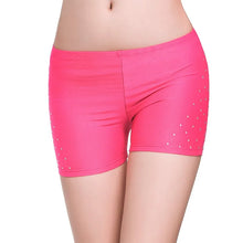 Load image into Gallery viewer, Belly Dance Safety Shorts Women's Belly Dance Clothes Leggings Tight-fitting Stretch Safety Pants with Diamonds Short Pants