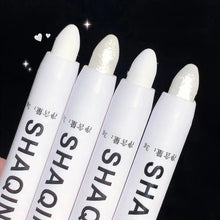 Load image into Gallery viewer, Matte Eyeshadow Stick White Eyeliner Shimmer Silver Highlighter Pen Cream Formula
