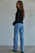 Load image into Gallery viewer, Knit Long Sleeve See Through Asymmetrical Top