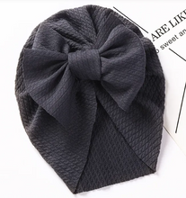 Load image into Gallery viewer, Baby Girl Hat Turban With Bow Knot Infant Beanie Solid Big Bowknot Cap For Girls Kid Hats