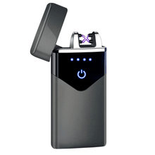 Load image into Gallery viewer, Modern Dual Arc USB Electric Touch Lighter LED ScreenTouch Fire Plasma Arc Lighter Windproof Metal Novelty Lighter Mens Gift In Elegant Gentlemen MEtal Lighter Style