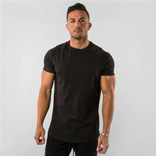 Load image into Gallery viewer, T Shirt Men Casual Short Sleeve Muscle Joggers Bodybuilding Tshirt Male Gym Fitness Tops Tee Streetwear Slim Fit Summer T-shirt