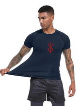 Load image into Gallery viewer, Men's Print Compression Shirts Summer Short Sleeve Rash Guard Gym Workout T-shirt Athletic Quick Dry Baselayer Undershirts Tops