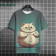 Load image into Gallery viewer, Cat Print shirts - Y2K Graphic T-Shirt