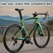 Load image into Gallery viewer, 2025 New Ultra-Light Carbon Fiber Road Bike Fast Racing Bicycle with Hydraulic Disc Brakes 16/24-Speed Gear Shift Drop Handlebar
