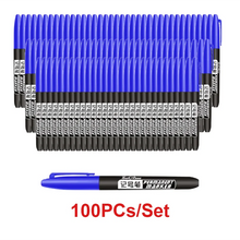 Load image into Gallery viewer, 6PCs/Set Permanent Marker Pen Fine Point Waterproof Markers Thin Nib Crude Nib Black Blue Red Ink 1.5mm Fine Color Marker Pens