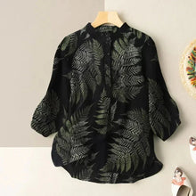 Load image into Gallery viewer, Vintage Cotton-Linen Button Down Blouse