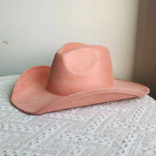 Load image into Gallery viewer, western Premium suede cowboy hat stylish men's and women's fedora Suede Panama hat perfect for outdoor festive activitieswestern