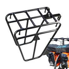 Load image into Gallery viewer, Cycling Cargo Rack Luggage Touring Carrier Racks Front Pannier Rack for Cycling Equipment Stand Footstock for Enhanced Stability