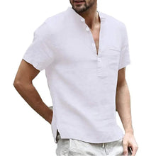 Load image into Gallery viewer, Men's Cotton Linen T-Shirt - Breathable Casual Tee