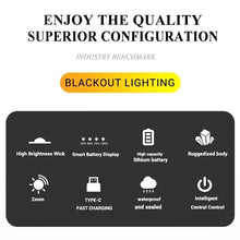 Load image into Gallery viewer, High Strong Power Led Flashlights 2000LM Tactical Torch with Display Light USB Charging Camping Fishing Emergency Zoom Lantern