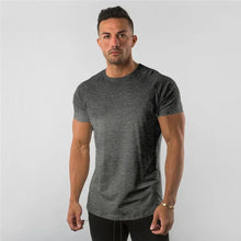 Load image into Gallery viewer, T Shirt Men Casual Short Sleeve Muscle Joggers Bodybuilding Tshirt Male Gym Fitness Tops Tee Streetwear Slim Fit Summer T-shirt
