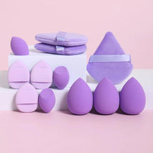 Load image into Gallery viewer, 12 Piece All Purpose Makeup Sponge Set with Loose Powder Puffs Mini Air Cushion Puffs Beauty Eggs and Mini Beauty Sponges