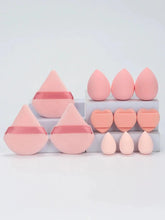 Load image into Gallery viewer, 12 Piece All Purpose Makeup Sponge Set with Loose Powder Puffs Mini Air Cushion Puffs Beauty Eggs and Mini Beauty Sponges
