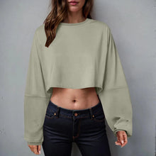 Load image into Gallery viewer, 🧘♀️ Women’s Long Sleeve Loose-Fit Crop Top