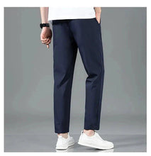 Load image into Gallery viewer, Ice Silk Men's Pants 2025 Summer New Black Gray Thin Business Casual Pants Outdoor Elastic Breathable Straight Leg Sweatpants