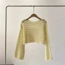 Load image into Gallery viewer, Women’s crochet knit beach cover up