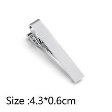 Load image into Gallery viewer, Simple Tie Clip Men Metal Copper Necktie Bar Clip Gold Silver Black 3 Bright Colors Best Gifts For Your Father Lover And Friends Simple Classic Bar Clasp Practical Necktie Accessories Fashion Men Tie Clips Luxury Clothing Jewelry