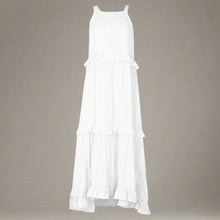 Load image into Gallery viewer, Elegant Apricot Ruffle Maxi Dress