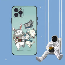 Load image into Gallery viewer, Cat Cute Art Phone Case For Iphone 8 7 6 6s Plus X Se 2020 Xr Xs 14 11 12 13 Mini Pro Max Mobile Case Transparent Soft Protective Clear Case Compatible For Iphone