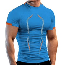Load image into Gallery viewer, New Summer Gym Breathable T Shirt Men Quick Drying Jogging TShirt Men Training Tees Fitness Tops Running T-shirt