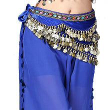 Load image into Gallery viewer, 1PC New Style Belly Dance Belt Newest Multi-color Glass Silk Velvet Dancing Belt Scarf Crystal BellyDance Waist Chain Hip Scarf