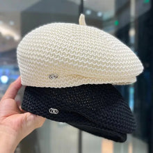 Load image into Gallery viewer, Women’s Pleated Paper Straw Beret