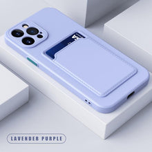 Load image into Gallery viewer, White Soft Wallet Card Holder Phone Case For iPhone 11 12 13 Pro Max Camera Protective Case Wallet Holder Cover Soft Portable Silicone Back Cover Durable Phone Case