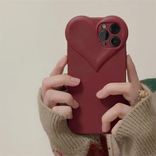 Load image into Gallery viewer, Fashion Cool Black Love Heart Phone Case For iPhone 14 13 Pro Max 12 11 XR XS Dustproof Soft Shockproof Back Cover Luxury Soft Back Cover Raised Full Camera Protection Bumper Silicone Shockproof Phone Case