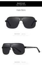 Load image into Gallery viewer, BARCUR Polarized Sunglasses for Men – Trendy UV400 Gradient Lens Oval Comfortable Frame Sports Driving Hiking Fishing Outdoor Fashion Eyewear with Durable Stainless Steel Frame – Casual Apparel Accessory Gift for Him