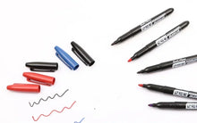 Load image into Gallery viewer, 6PCs/Set Permanent Marker Pen Fine Point Waterproof Markers Thin Nib Crude Nib Black Blue Red Ink 1.5mm Fine Color Marker Pens