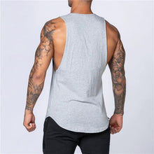 Load image into Gallery viewer, Men's Gym Clothing Summer Fitness Cotton Tank Top Men Jogging Bodybuilding Sleeveless Shirt Breathable O-Neck Casual Muscle Vest