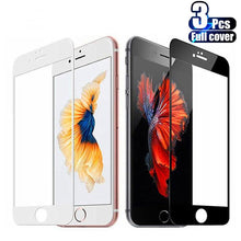 Load image into Gallery viewer, 3PCS Full Cover Tempered Glass for iPhone 7 8 6 6S Plus SE 2020 Screen Protector for iPhone 13 12 11 XR X XS Max Pro Mini Glass Tempered Glass Screen Protector 5D Upgraded Full Cover Edge-to-Edge for iPhone