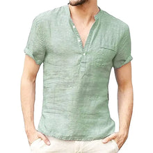 Load image into Gallery viewer, Men's Cotton Linen T-Shirt - Breathable Casual Tee