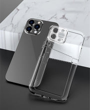 Load image into Gallery viewer, Transparent Shockproof Dual Card Slot Holder Phone Case For iPhone 13 12 11 Pro Max XR X XS Max 7 8 Plus 14Pro Wallet Transparent Soft Cover Card Storage Bumper Case For iPhone