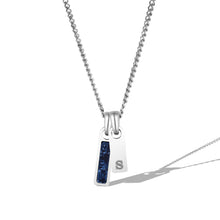 Load image into Gallery viewer, Birthstone & Initial Tag Necklace - Silver