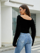 Load image into Gallery viewer, Sexy V-Neck Mohair Elegant Cropped Top | NCS
