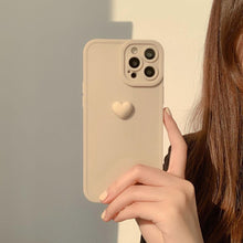 Load image into Gallery viewer, 3D Love Heart Phone Case For iPhone 11 12 13 14 Pro Max X XR XS Max 7 8 Plus Soft Silicone Camera Protector Cover Case for Girl Fashion Cute Love-Heart Shape Silicone Case Shockproof Soft Back Cover Protective Case