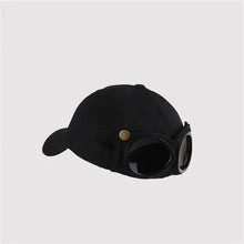 Load image into Gallery viewer, Aviator Baseball Cap – Unisex Summer Hat with Built-In Sunglasses